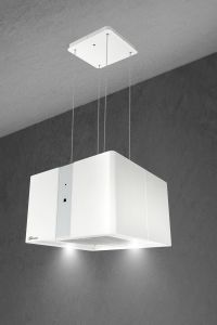 Gurari GCH I 331 45 WH PRIME Dunstabzugshaube Inselhaube 45cm 1000m³/h Weiß Glas