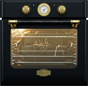 Kaiser EH 6432 BE ECO - Retro Einbaubackofen 68L Drehspieß Selbstreinigung Pizzafunktionion