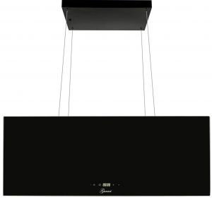 Gurari GCH I 333 90 BL Prime Dunstabzugshaube Inselhaube 90cm 1000m³/h Schwarz  Glas TouchControl