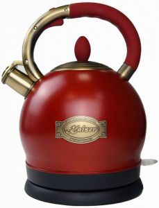 Kaiser Empire WK 2000 RotEm Exklusiver Retro Wasserkocher Kontroll LED 2L 1800 W