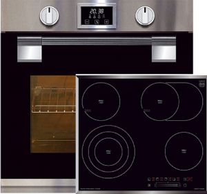 Kaiser Herd-set ,Elektro Pyrolyse Backofen  EH 6337+KCT 6715 F  Glaskeramik Kochfeld 60 cm 