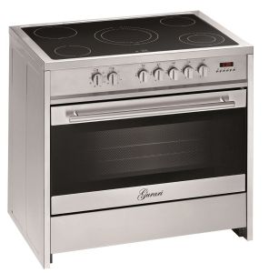 GURARI GCH E 912 X  Elektro Standherd 90 cm , Glaskeramik,Inox,Range Coocker