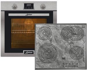 Kaiser Herd-Set  EH 6323 Edelstahl Einbau Backofen 79L + KCT 6715 F Ära Elektro-Kochfeld 60 cm