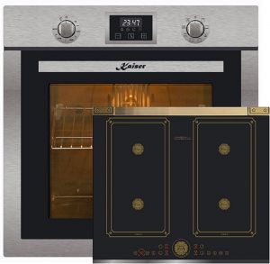 Kaiser Herd-Set  EH 6323 Edelstahl Einbau Backofen 79L + KCT 6745 AD  Induktionskochfeld 60 cm
