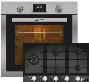 Kaiser Herd-Set  EH 6323 Edelstahl Einbau Backofen 79L +KCG 9387 Gaskochfeld 60 cm