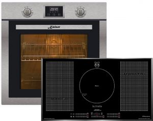 Kaiser Herd-Set  EH 6323 Edelstahl Einbau Backofen 79L +KCT 97 FI La Perle Free Zone Induktionskochfeld 90cm