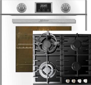 Kaiser Herd-Set EH 6326 W Einbaubackofen+6383 Gaskochfeld 60 cm