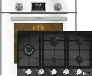 Kaiser Herd-Set EH 6326 W Einbaubackofen 60 cm + KCG 9387 Gaskochfeld 86 cm