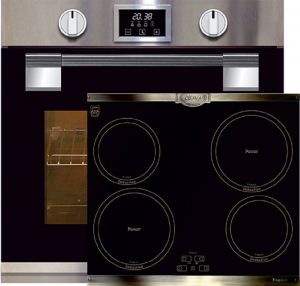 Kaiser Herd-set ,Elektro Pyrolyse Backofen  EH 6337+KCT 6395 IEm  Induktionskochfeld 60 cm 