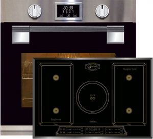 Kaiser Herd-set ,Elektro Pyrolyse Backofen  EH 6337+KCT 7797 FI Em  Induktionskochfeld 77 cm 