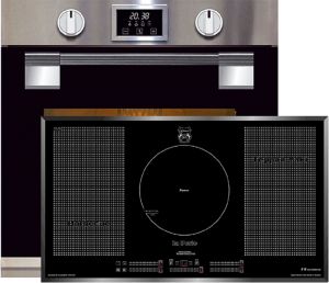 Kaiser Herd-set ,Elektro Pyrolyse Backofen  EH 6337+KCT 97 FI La Perle  Induktionskochfeld 90cm 