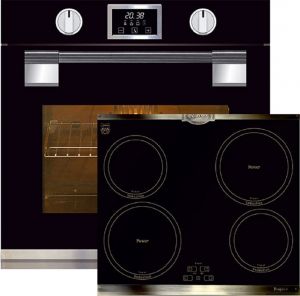 Kaiser Herd-set ,Elektro Payrolyse Backofen  EH 6338s+KCT 6395 Iem Induktionskochfeld 60 cm