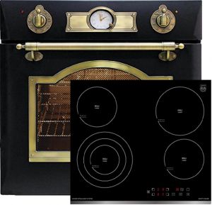 Kaiser Herd-set / Retro Elektro Einbau Backofen EH 6355 EM 67L + KCT  6703  F   Glaskeramik Kochfeld 60 cm