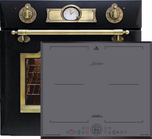 Kaiser Herd-set / Retro Elektro Einbau Backofen EH 6355 EM 67L + KCT  6730 FIG  Induktions Kochfeld 60 cm