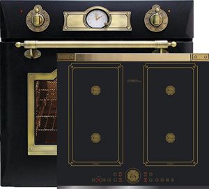 Kaiser Herd-set / Retro Elektro Einbau Backofen EH 6355 EM 67L + KCT  6745 FI AD  Induktions Kochfeld 60 cm