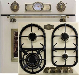 Kaiser  Herd-set / Elektro Einbau Backofen EH 6355 ElfEm 67L + KG 6325 ElfEm  Gaskochfeld  60cm