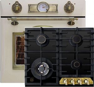 Kaiser  Herd-set / Elektro Einbau Backofen EH 6355 ElfEm 67L + KCG 6335 Gaskochfeld  60cm