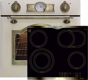 Kaiser  Herd-set / Elektro Einbau Backofen EH 6355 ElfEm 67L + KCT 6385 Em  Glaskeramik Kochfeld 60 cm