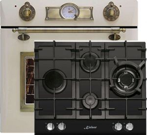Kaiser  Herd-set / Elektro Einbau Backofen EH 6355 ElfEm 67L + KCG 6394 Gaskochfeld  60cm