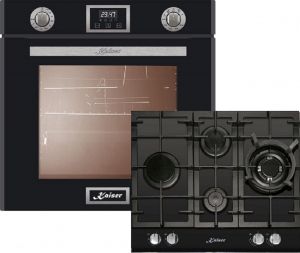 Kaiser Herdset EG 6374 Sp Gasbackofen + KCG 6394 Gaskochfeld 60 cm
