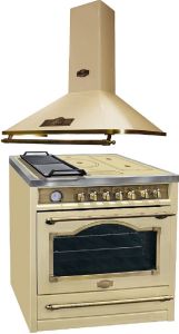 Kaiser  Induktions-Standherd HC 93655 IElfEm Elektro Standherd+A 9315 ElfEm ECO  Dunstabzugshaube
