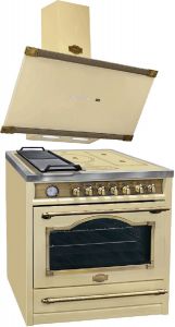 Kaiser Induktions-Standherd HC 93655 IElfEm Elektro Standherd 90 cm+Kaiser AT 9445 ElfAD Eco Dunstabzugshaube 