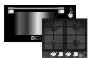 Kaiser Herd Set EG 9371 Einbau Gas Backofen 90 cm 98 L +KCG 6387 Gaskochfeld 60 cm