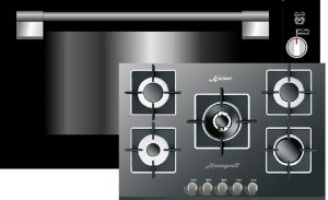 Kaiser Herd Set EG 9371 Einbau Gas Backofen 90 cm 98 L +KCG 8382 Gaskochfeld 77 cm