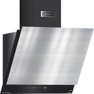 Kaiser AT 7410 FR ECO  Dunstabzugshaube 70cm kopffrei Wandhaube Edelstahl Schwarz Glas 1250m³/h