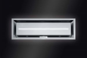 Baumann Aurora 9030 Exklusive Edelstahl Deckenhaube  Dunstabzugshaube 90 x 30 cm  875m3/h LED-Strips