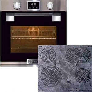 Kaiser Herd-set ,Elektro Pyrolyse Backofen  EH 6337+KCT 6715 F Ära Glaskeramik Kochfeld 60 cm 