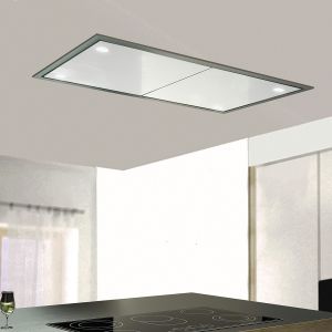 Deckenhaube Baumann Carina 120 w 120x60cm EEK.A Weißglas 1000m3/h Deckenlüfter