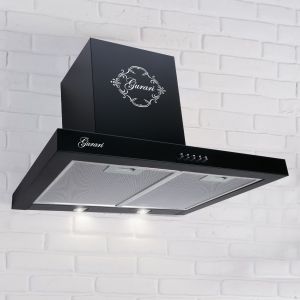 Gurari GCH F 461 BL 6 Dunstabzugshaube 60cm 1000m³/h Flachpanell Wandhaube Schwarz