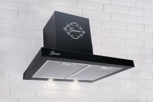 GURARI GCH F 462 BL 6 Prime Dunstabzugshaube 60cm 1000m³/h Flachpanell Wandhaube Schwarz