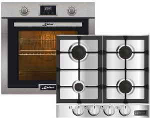 Kaiser Herd-Set  EH 6323 Edelstahl Einbau Backofen 79L +KG 6357 Gaskochfeld