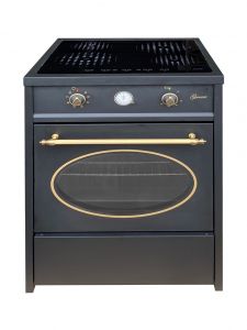 GURARI GCH E 612 BL r Induktions Standherd 60 cm, Induktion, Retro, Schwarz, Range Coocker