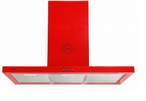 GURARI Wandhaube GCH 461 RD 9, Dunstabzugshaube 90 cm, in Rot, 1000m³/h