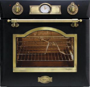 Kaiser EH 6355 Em Retro Elektro Einbau Backofen Autark 60cm 67L 8 Funktionen in Schwarz