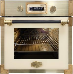 Kaiser EH 6427 ElfAD Retro Pyrolyse Einbau Backofen 73L Elfebeinfarbiges Glas 60 cm 