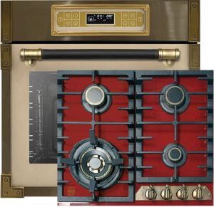 Kaiser Herd-Set EH 6726 ElfAD Einbaubackofen+KCG 6335 RotEm Gaskochfeld 60 cm