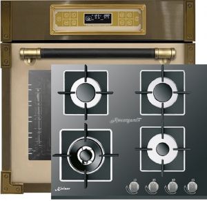 Kaiser Herd-Set EH 6726 ElfAD Einbaubackofen+KCG 6382 Turbo Gaskochfeld 60 cm