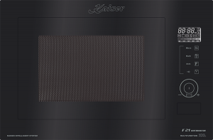 Kaiser EM 2510 Einbau Mikrowelle 60cm Schwarz Glas  mit Heißluft und Grill Logic control