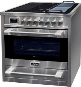 Kaiser HC 93691 IR Elektro Standherd 90 cm, Inox, Range Coocker mit Induktionskochfeld