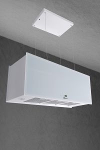 Gurari GCH I 333 90 WH Prime Dunstabzugshaube Inselhaube 90cm 1000m³/h Weiß Glas TouchControl