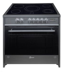 GURARI GCH E 912 BL Elektro Standherd 90 cm, Glaskeramik ,  Schwarz, Range Coocker