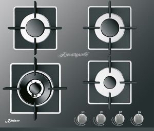 Kaiser KCG 6382 Turbo Exklusives Gaskochfeld 60cm 4 Brenner inkl. WOK-Brenner 3