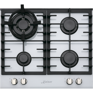 Kaiser KCG 6380 W Weißes Gaskochfeld 60cm 4 Brenner 3,8 KW WOK