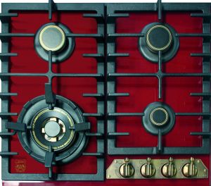 Gaskochfeld Kaiser KCG 6335 RotEm Empire Bordeaux 60cm Autark Kochfeld 3,8 KW WOK