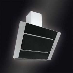Dunstabzugshaube Baumann Perfetta 60Schwarz EEK.A kopffrei Wandhaube Schwarzglas LED 850m³/h