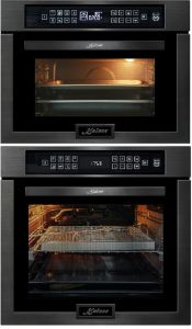 Kaiser EH 6306 RS Einbaubackofen + EM 6307 RS  Einbau-Mikrowelle/Mikrowellen-Backofen 45 cm Hoch